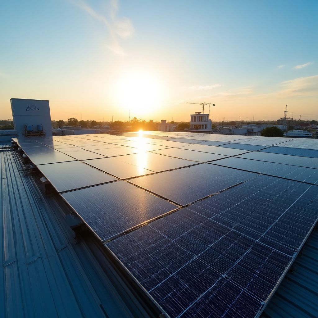 Estación YPF con paneles solares